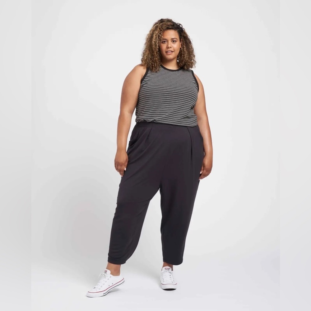 Universal Standard Lucy Modal Stretch Pants Pull On Lounge Black XS Large